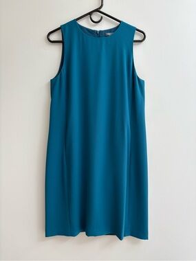 Vince Teal Sleeveless Shift Dress